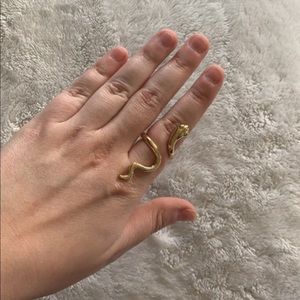Gold snake ring